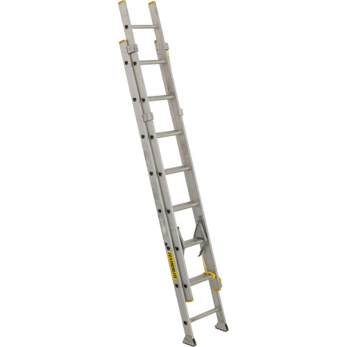 Industrial Heavy-Duty Extension Ladders, 300 lbs. Cap., 13' H, Grade 1A Duraquip Inc