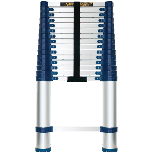 Telescopic Ladder, 3' - 15.5', Aluminum, 250 lbs. Capacity, Type 1 Duraquip Inc