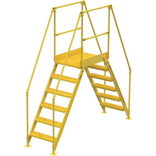 Crossover Ladder, 104" Overall Span, 60" H x 36" D, 24" Step Width Duraquip Inc