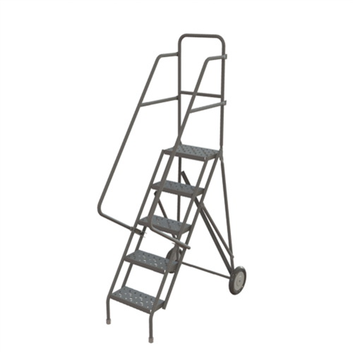 Rolling Ladder, 5 Steps, Serrated, 50" High Duraquip Inc