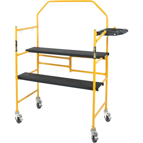 Jobsite Series 4' Safety Rail & Tool Shelf Scaffold Kit, Steel Frame, 49-1/2" D x 57-3/4" H Duraquip Inc