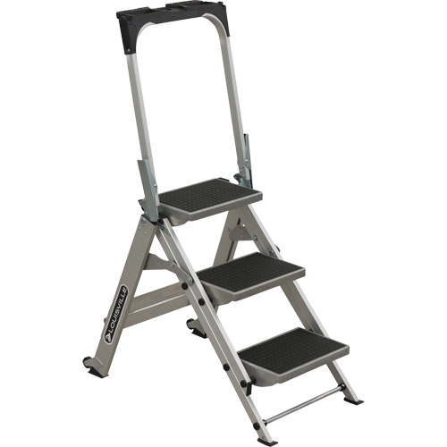 &eacute;chelle escabeau avec roues pivotantes, 3 marches, 34" x 22" x Hauteur 50,75" Duraquip Inc