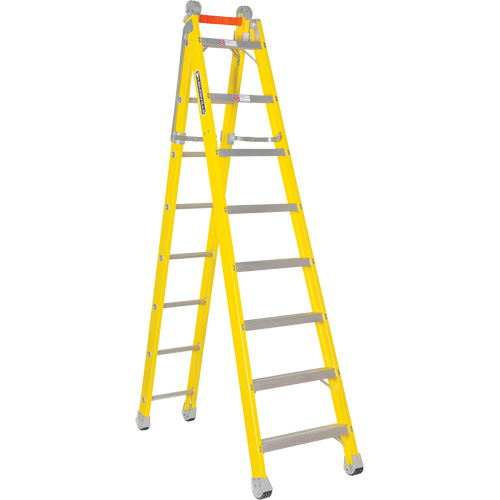 &eacute;chelle et escabeau combin&eacute;s, 13,8', Fibre de verre, 375 lb, CSA calibre 1AA Duraquip Inc