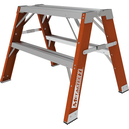 Buildman Step-up Workbench, 2' H x 33.5" W x 25.75" D, 300 lbs. Capacity, Fibreglass Duraquip Inc