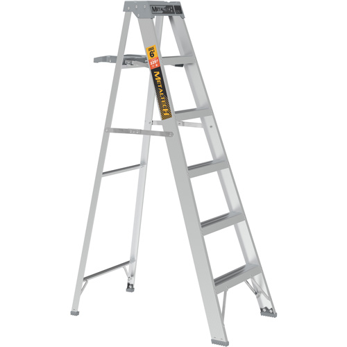Step Ladder with Paint Tray, 6', Aluminum, 225 lbs. Capacity, Type 2 Duraquip Inc