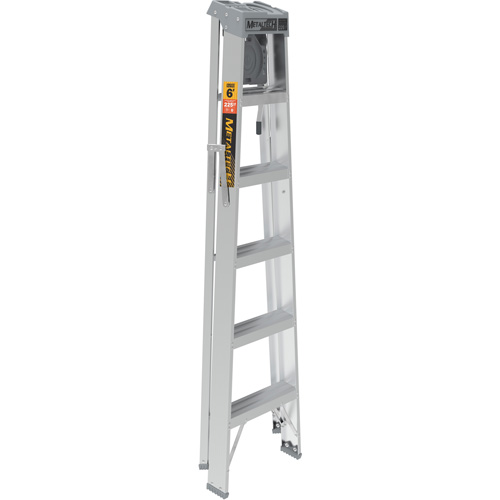 Step Ladder with Paint Tray, 6', Aluminum, 225 lbs. Capacity, Type 2 Duraquip Inc