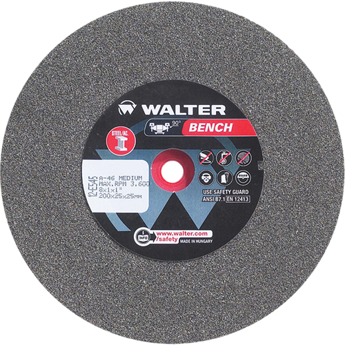 Bench Grinding Wheels, 8" x 1", 1" Arbor, 1 Duraquip Inc