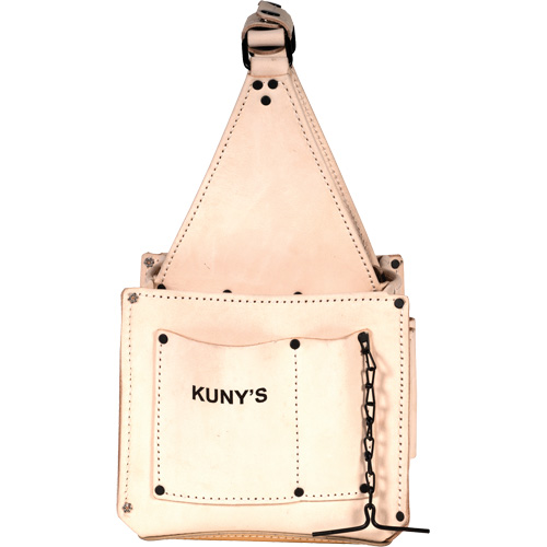 Porte-outils pour &eacute;lectricien et travaux d'entretien, Cuir, 17 pochettes, Beige Duraquip Inc