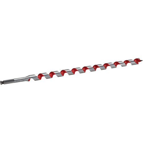 Longue m&egrave;che h&eacute;licoidale pour perceuse, Diam&egrave;tre de 13/16", Cannelure 15", Tige 7/16" hexagonal Duraquip Inc