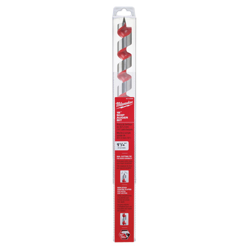 Ship Auger Drill Bit, 1-1/4" Diameter, 15" Flute, 7/16" Hex Shank Duraquip Inc