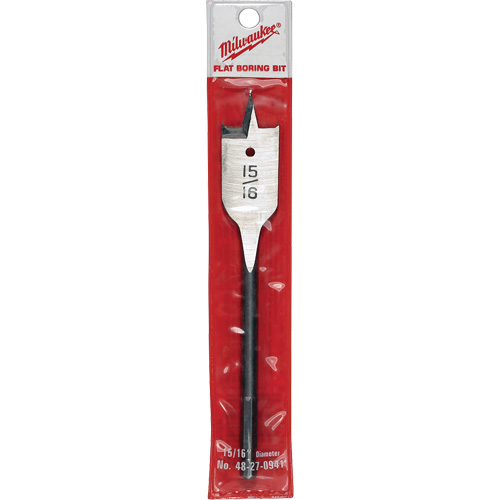 Flat Boring Bit, 15/16" Diameter, 1/4" Hex Shank, 6-1/8" Length Duraquip Inc