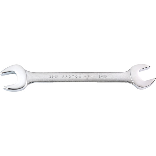 Open-End Wrench, 24 mm x 26 mm, Satin Duraquip Inc
