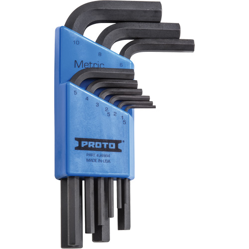 Short-Arm Hex Key Set, 9 Pcs., Metric Duraquip Inc