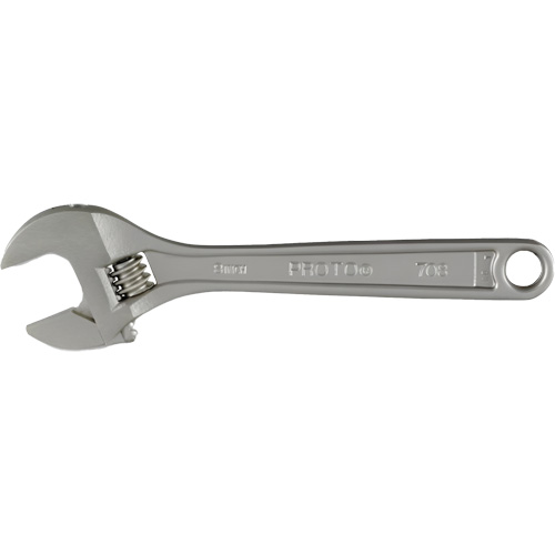 Adjustable Wrench With CLIK-STOP&reg;, 8" L, Plain Duraquip Inc