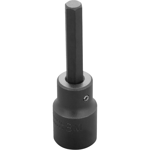 Socket Bit, Hex, 8 mm x 3-1/4" L, 1/2" Drive Duraquip Inc