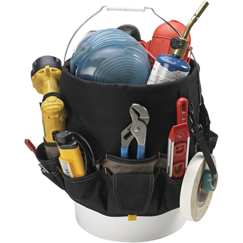 Sacs Bucket Buddy &agrave; 48 pochettes, 6" lo x 11" la x 12" h, Polyester, Noir Duraquip Inc