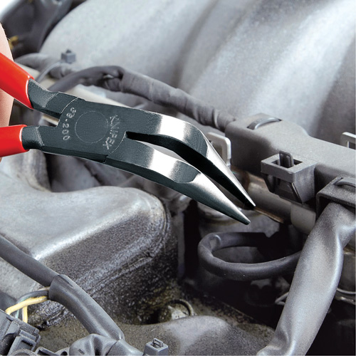 Pince &agrave; bec long de 8" avec angle de sans couteau Duraquip Inc