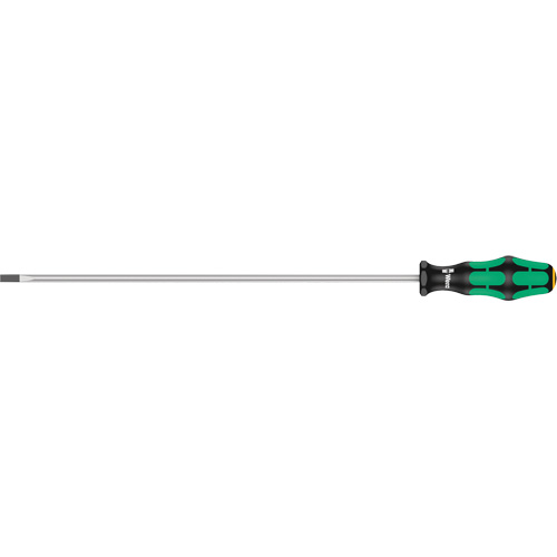 Slotted Screwdriver, 1/4" Tip, Round, 15-3/4" L, Plastic Handle Duraquip Inc
