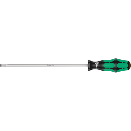 Slotted Screwdriver, 1/4" Tip, Round, 12" L, Plastic Handle Duraquip Inc