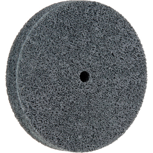 Meule homog&egrave;ne &agrave; faible densit&eacute; de s&eacute;rie 500 Standard Abrasives, 3" x 1/2", Arbre de 1/4", Grain de Fin, Carbure de silicium Duraquip Inc