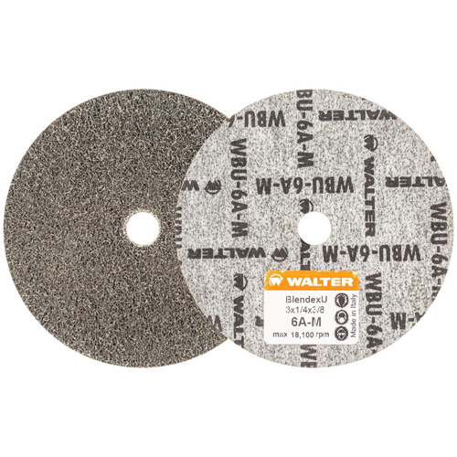 Blendex U Finishing Wheel, 3" Dia., 6AM Grit, Silicon Carbide Duraquip Inc