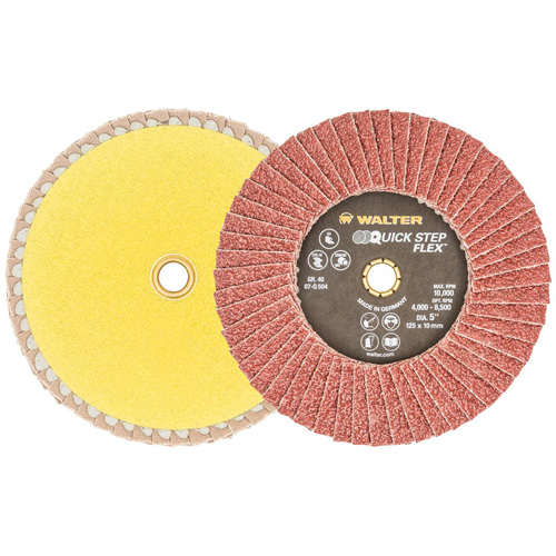 QUICK-STEP FLEX, 5" x Type 29, 40 Grit, Aluminum Oxide Duraquip Inc