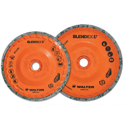 Blendex U Finishing Cup Disc, 4-1/2" Dia., Fine Grit, Silicon Carbide Duraquip Inc