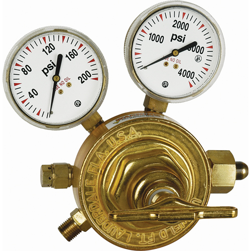 D&eacute;tendeur &agrave; simple d&eacute;tente de s&eacute;rie lourde, Oxyg&egrave;ne, Entr&eacute;e CGA540 Duraquip Inc