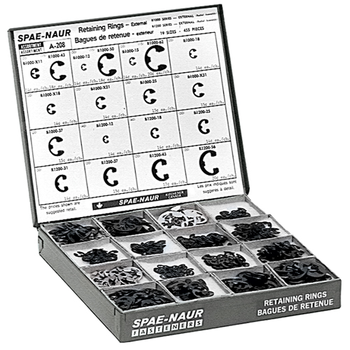 Assortiments d'anneaux externes de retenue Duraquip Inc