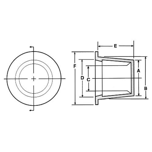 Plastic End Cap, 1/2" Dia. Duraquip Inc