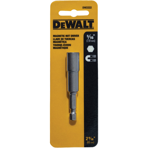 Tourne-&eacute;crou, Embout 5/16", Prise 1/4", 2-9/16" lo, Magn&eacute;tique Duraquip Inc