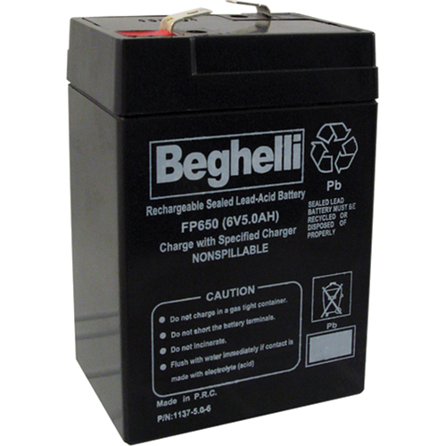 Sealed Lead Acid Batteries, 6 V, 5 Ah Duraquip Inc
