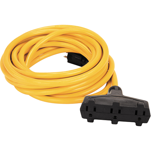 Cordon rallonge en vinyle, Ext&eacute;rieur, SJTW, AWG 14/3, 15 A, 3 prise(s), 50' Duraquip Inc