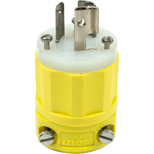 2-Pole 3-Wire Grounding Locking Plug, Nylon, 15 Amps, 250 V, L6-15P Duraquip Inc