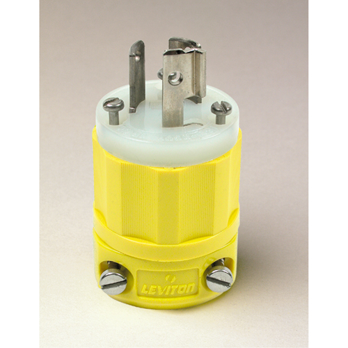 2-Pole 3-Wire Grounding Locking Plug, Nylon, 15 Amps, 250 V, L6-15P Duraquip Inc