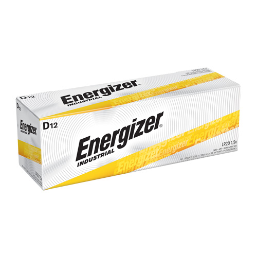 Alkaline Industrial Batteries, D, 1.5 V Duraquip Inc