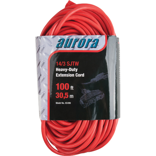 Cordon rallonge en vinyle, Ext&eacute;rieur, SJTW, AWG 14/3, 13 A, 3 prise(s), 100' Duraquip Inc