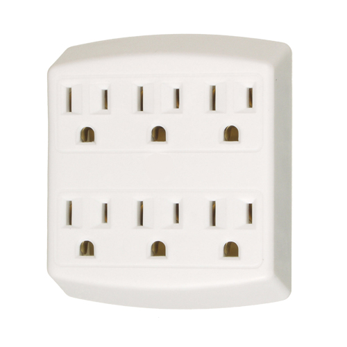 Adaptors, 6 Outlet(s), 15 Amps, 1875 W, 125 Duraquip Inc