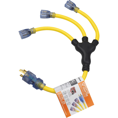 Generator Adaptors, Outdoor, STOW, 12/3 AWG, 30 A, 3 Outlet(s), 2' Duraquip Inc