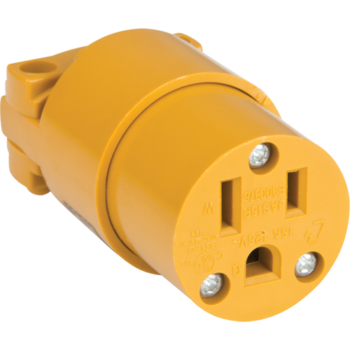 PVC Grounding Connector, 5-15R, Plastic Duraquip Inc