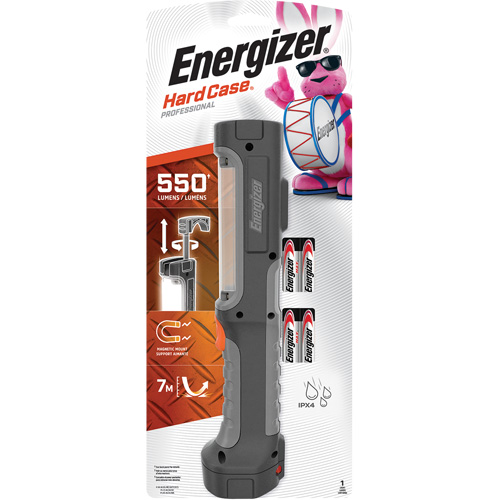 Hard Case&reg; Rugged Work Light, LED, 550 Lumens, AA Batteries Duraquip Inc