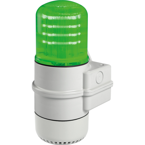 Streamline&reg; Modular Multifunctional LED Beacons, Continuous/Flashing/Rotating, Green Duraquip Inc