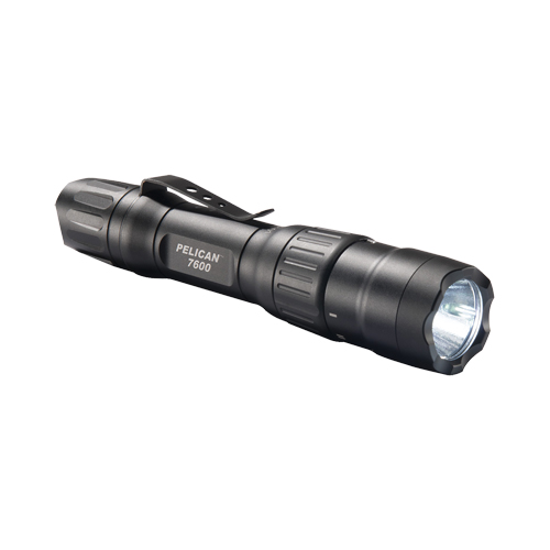 7600 Tactical Flashlight, LED, 944 Lumens, CR123 Batteries Duraquip Inc