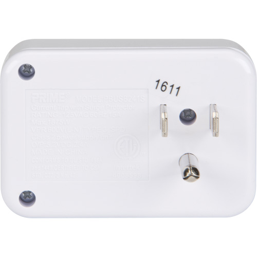 Chargeur USB Prime avec protection contre la surtension Duraquip Inc