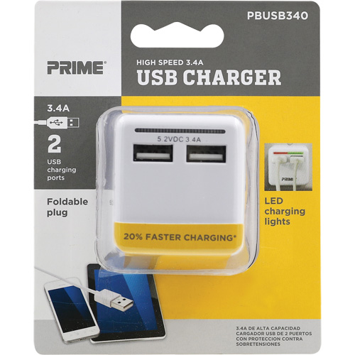 Chargeur USB Prime haute vitesse Duraquip Inc