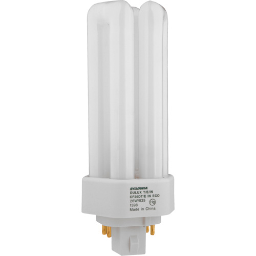 Lampe fluorescente compacte &agrave; tube triple Dulux D/E/IN Amalgam, T (T4), 42 W, 4100 K, Base G24Q-4, 16 000 h Duraquip Inc
