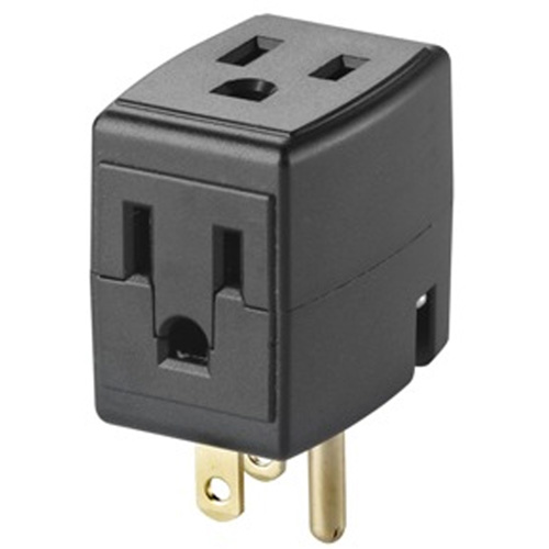 Grounded Triple Cube, 3 Outlet(s), None, 15 Amps, 1875 W, 125 V Duraquip Inc