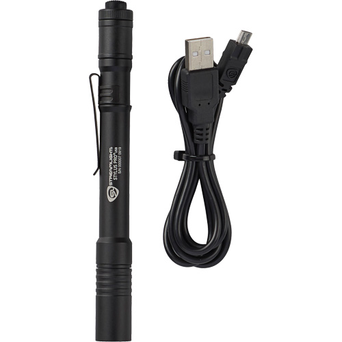 Lampe de poche stylo USB Stylus Pro, DEL, 350 lumens, Corps en Aluminium, piles Rechargeable, Compris Duraquip Inc