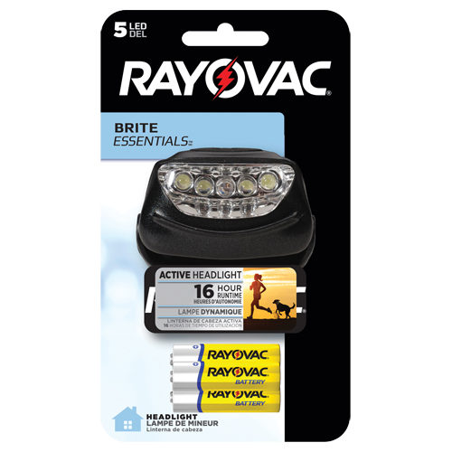 Brite Essentials Headlight, LED, 14 Lumens, 16 Hrs. Run Time, AAA Batteries Duraquip Inc