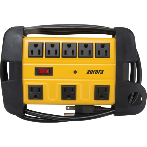 Workshop Surge Protector Power Strip, 8 Outlets, 1350 J, 1875 W, 6' Cord Duraquip Inc